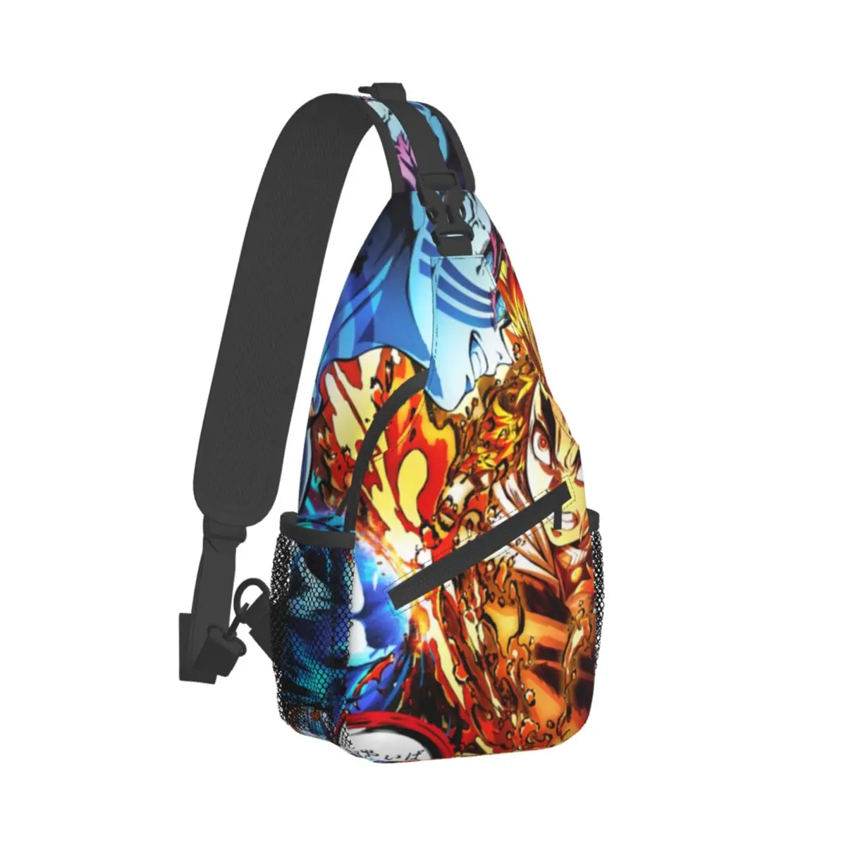 

Demon Slayer Shoulder Bags Akaza Manga Japan Inosuke Rengoku Fishing Chest Bag Boy Trip Print Sling Bag Cool Business Small Bags