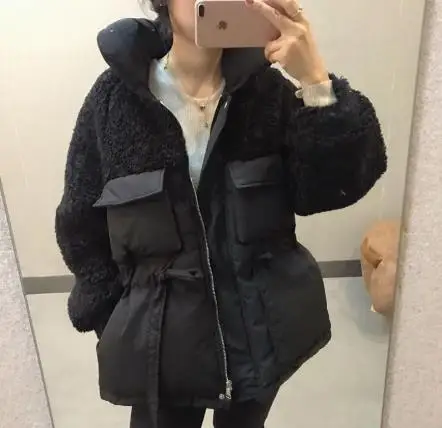 2023 Women's Autumn and Winter Warm Parka Coat Women's Stand Collar Coat High Street Long Sleeve Solid Color Down Jacket 2 Color