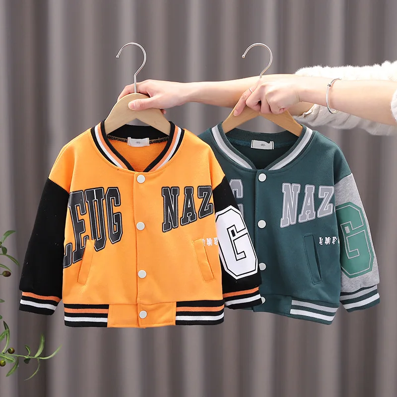 

Spring Autumn Jacket Coats Baby Boys Girl Parkas Jacket Coat for Boys O-Neck Letter Children Jacket Clothes Outerwear