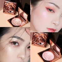 rose brighten highlighter trimming plate long lasting smooth eyeshadow glitter pearlescent brighten skin makeup