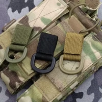 10pcs tactical multifunction nylon molle webbing belt d ring carabiner magic tape webbing hanging buckle backpack hook outdoor