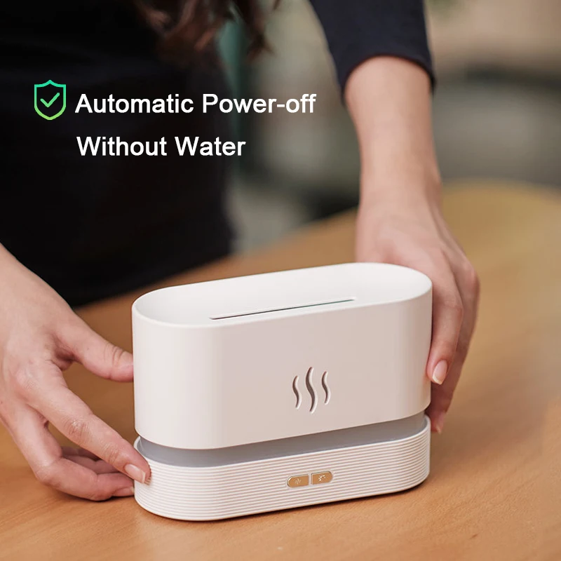 Ночники с имитацией пламени и резервуаром для воды 180 мл увлажнитель воздуха