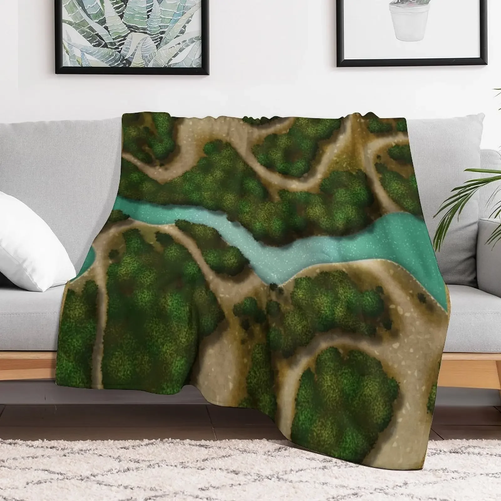 Лесные дорожки и потоки 002 боевая карта для настольной ролевой игры миниатюры