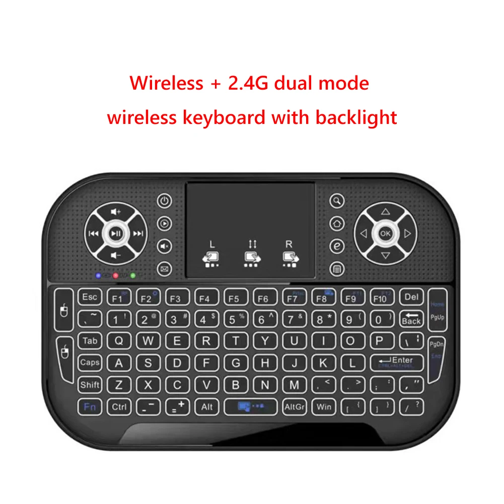 A8 Mini 2.4G Keyboard Backlight Bluetooth Air Mouse Wireless Touchable Remote Control for Smart TV Box Desktop Touchpad PC - купить по