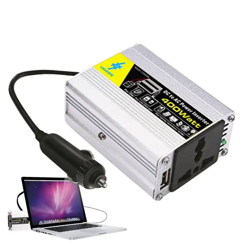 

Pure Sine Waves Inverter 400W Power Inverter 12V DC To 220V AC Car Converter Solar Inverter With 2 Battery Clips For Truck Home