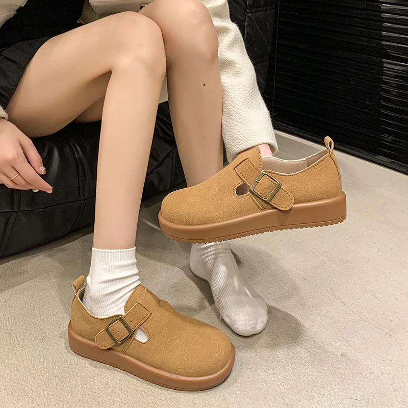 Туфли без шнуровки для женщин сабо на платформе осенняя женская обувь новые