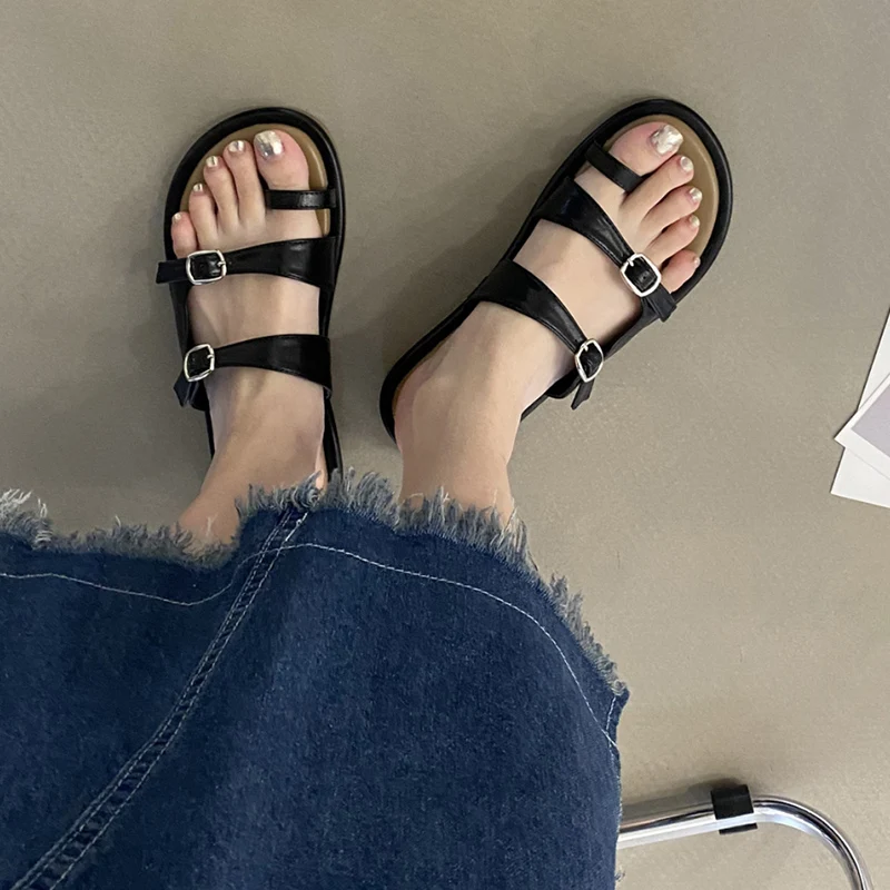 

Шлепанцы женские на плоской подошве, повседневные сандалии с ремешком на пятке, пляжная обувь, дизайнерские тапочки, лето, 2023