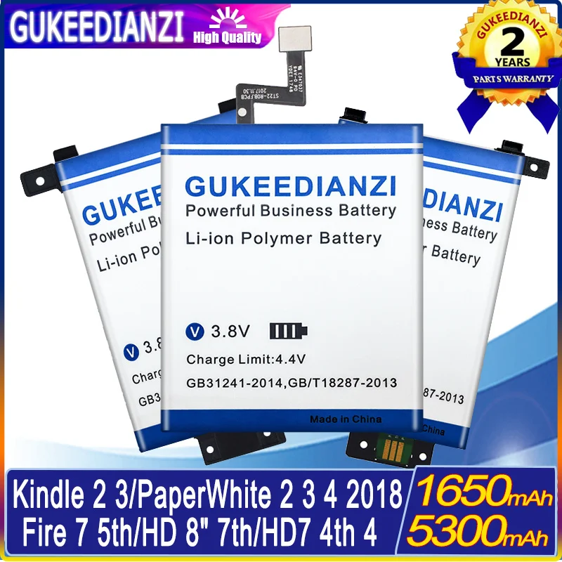 

Аккумулятор для Amazon Kindle 2 3/DX DXG S11S01A/для Kindle Fire 7 5th SV98LN/HD 8 7th/HD 7 4 Gen/для Kindle PaperWhite 1 2 3 4 2018