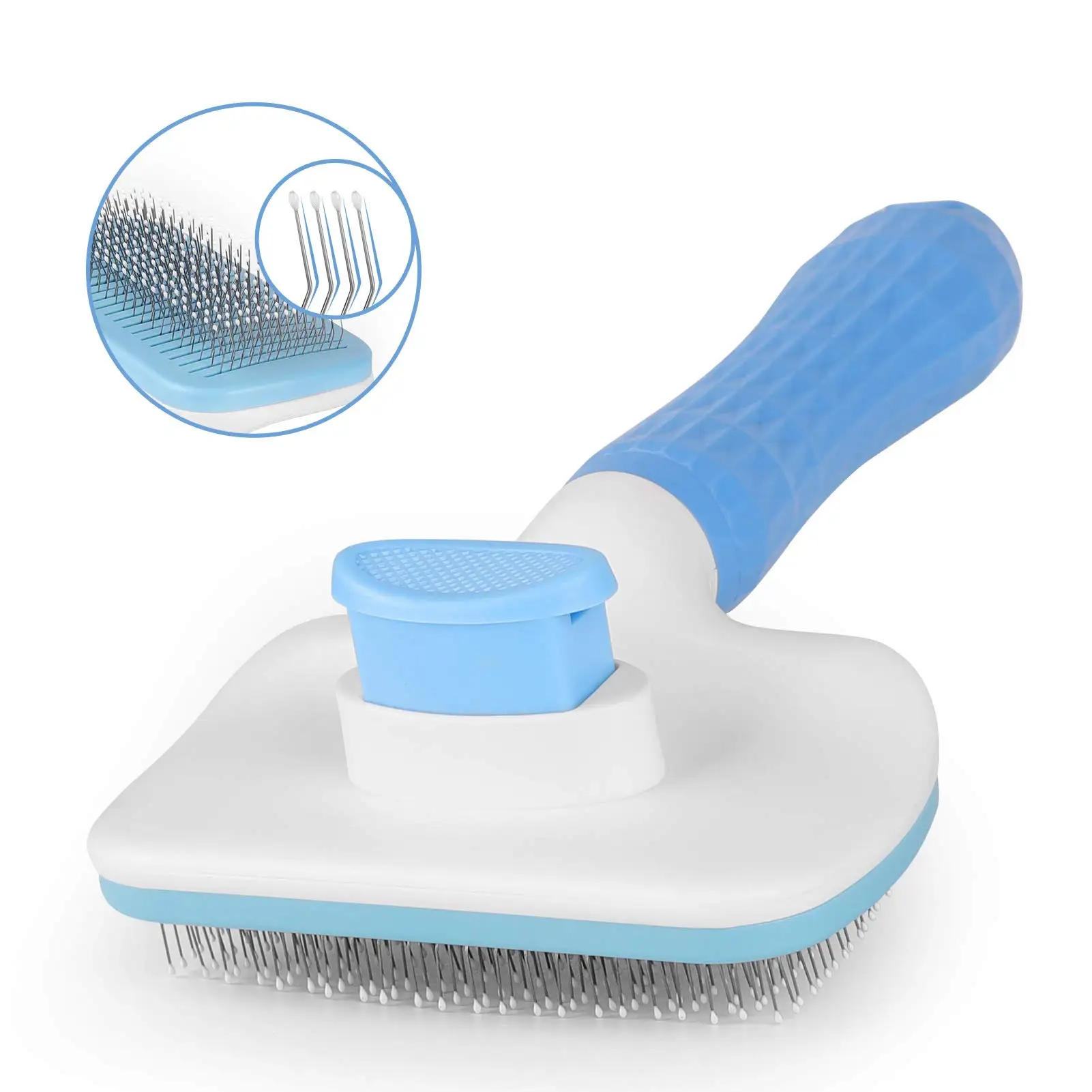 

Self Cleaning Slicker Brush, Dog Cat Bunny Pet Grooming Shedding Brush - Easy to Remove Loose Undercoat, Pet Massaging Tool Suit