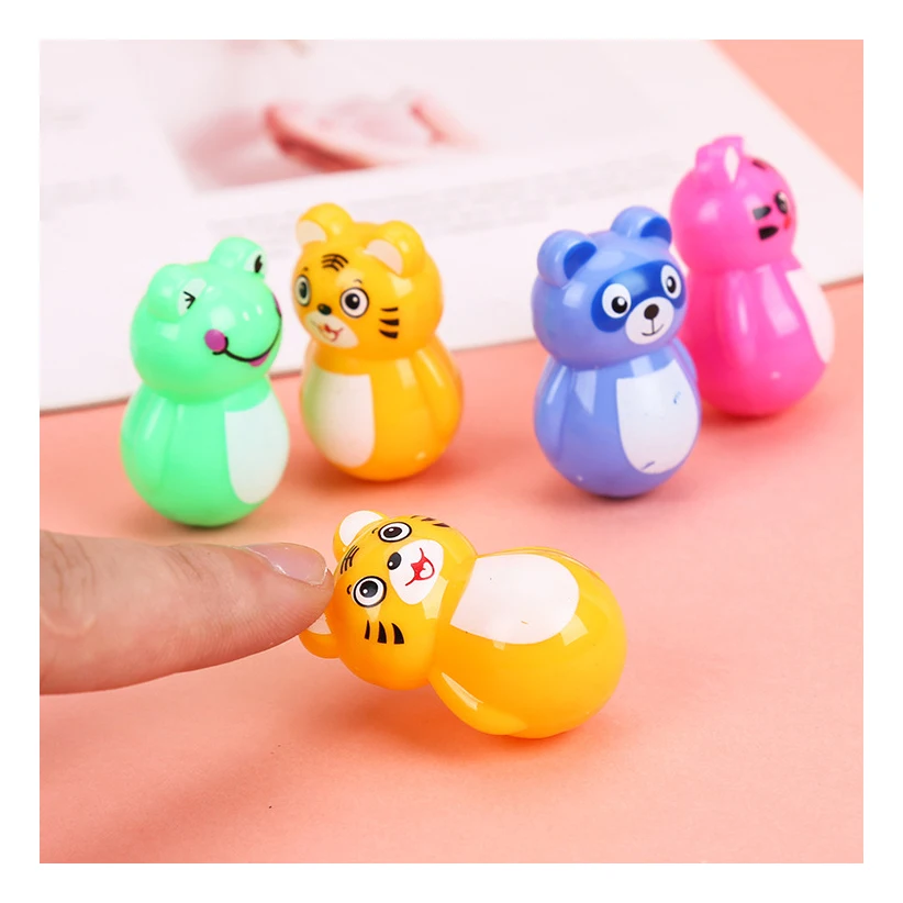 

Mini toy cute kawaii roly-poly toy pig tiger children's daily encouragement prizes classic tumbler gashapon claw machine gift