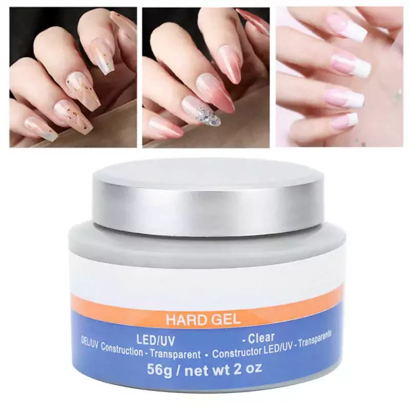 

Nail Extension 2 colors Poly UV Gel Builder For Nails Finger Extensions Form Tips UV Gel Polish Art Varnish Kits 2.0oz Nail Gels