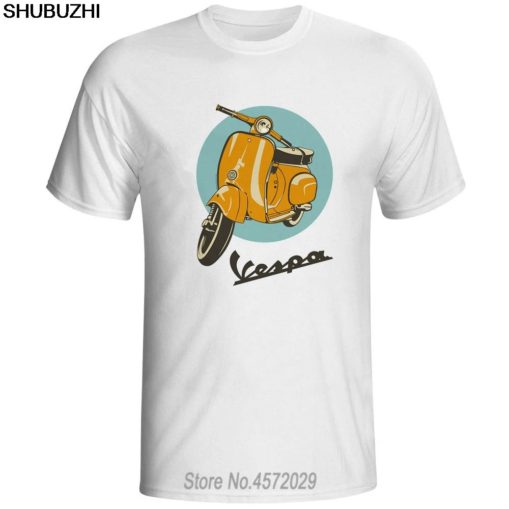 

Classic Vintage Vespa 3D T Shirt Men Italy Scooter Brand Vespa Tee Shirt Short Sleeve 80's 90's Teenage Motorcycle Youth T-shirt