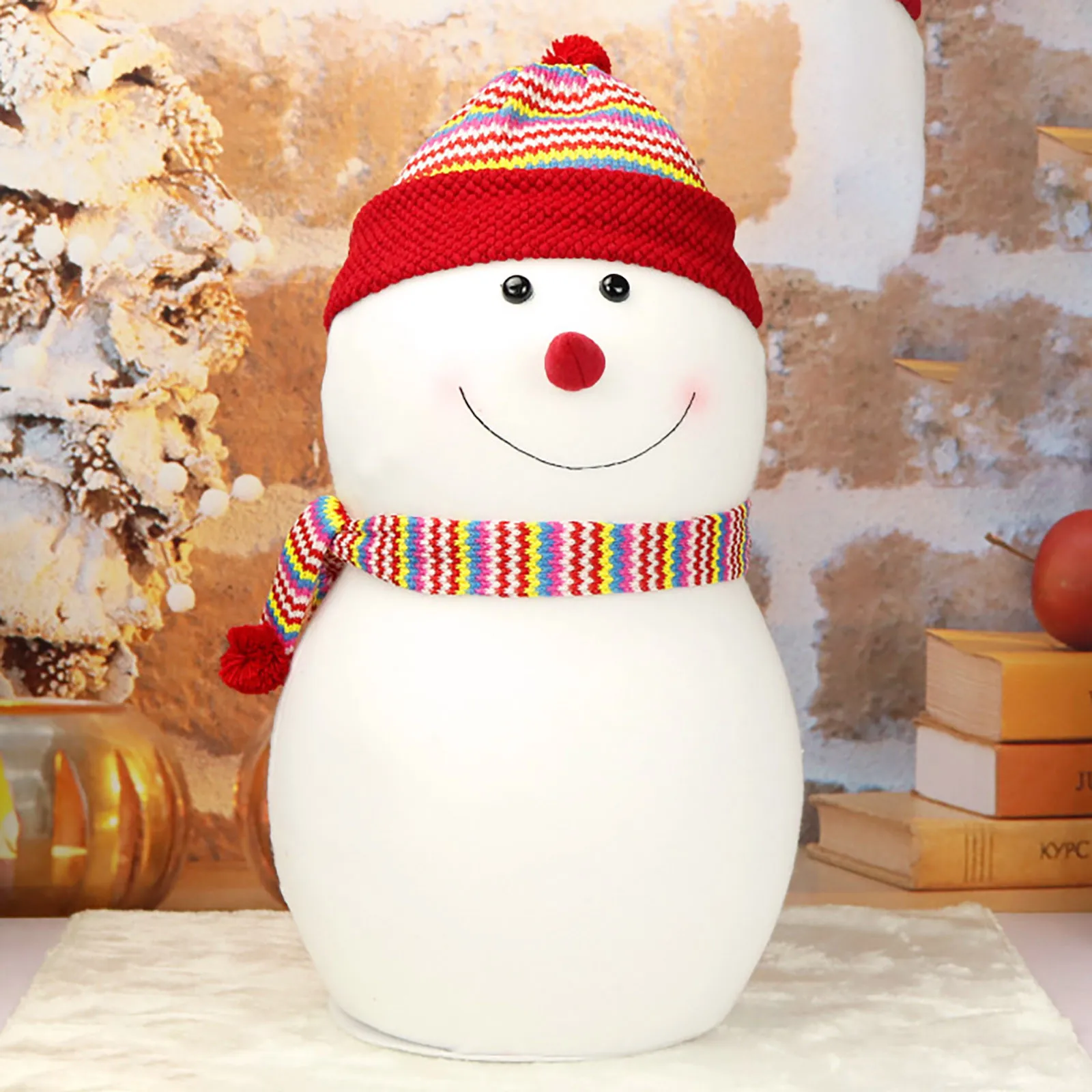 

Украшение в виде бегемота, украшение для лица, Рождественское украшение, сцена, размер снеговика, домашний декор, двойное украшение