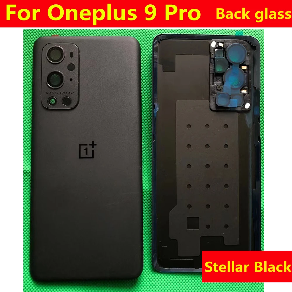 

Original Back Battery Cover For Oneplus 9 Pro 1+9Pro Housing Door Rear Case Lid with Camera Glass Lens 9Pro + Adhesive Tape