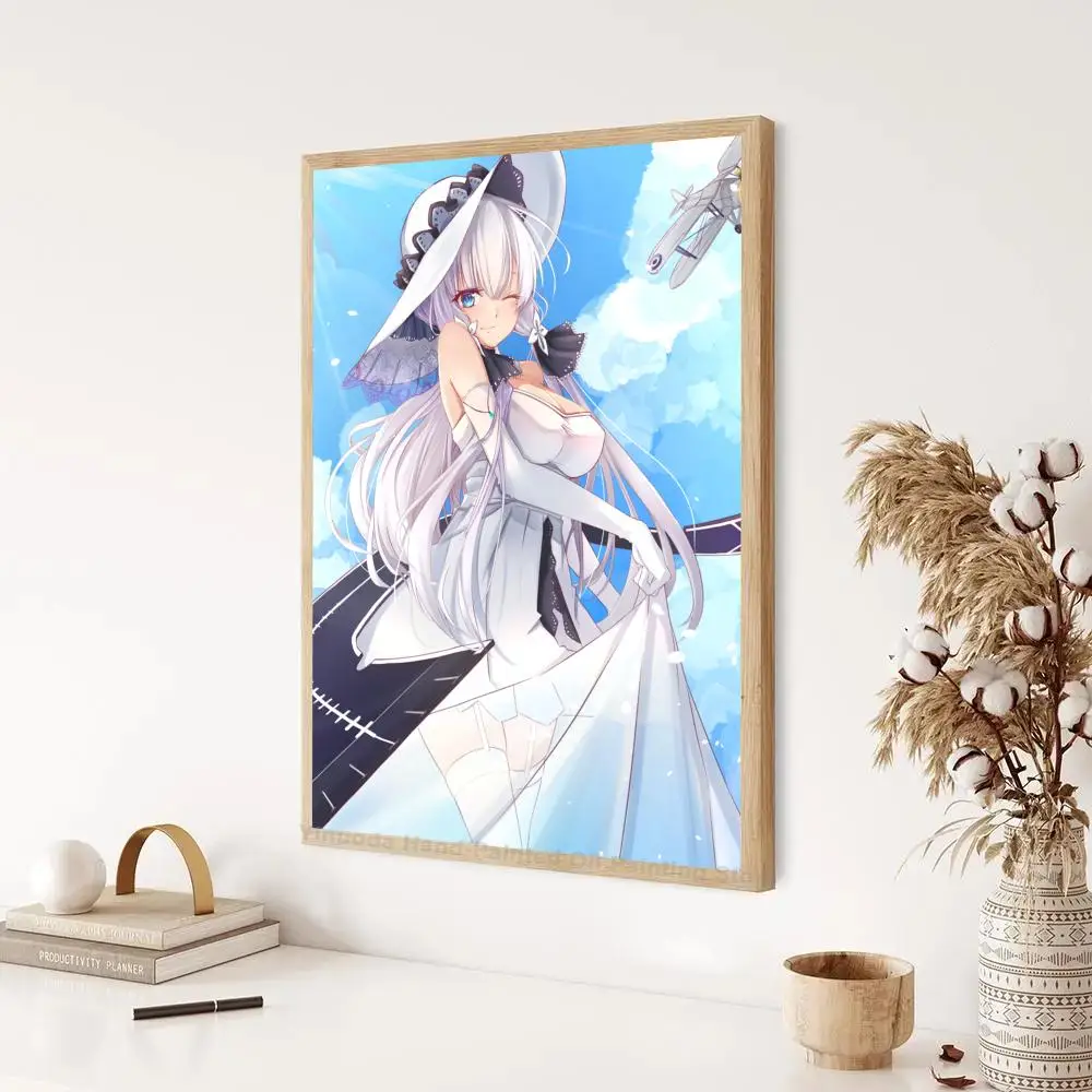 Azur Lane Illustrious плакат с бумажным принтом для дома гостиной спальни входа бара кафе