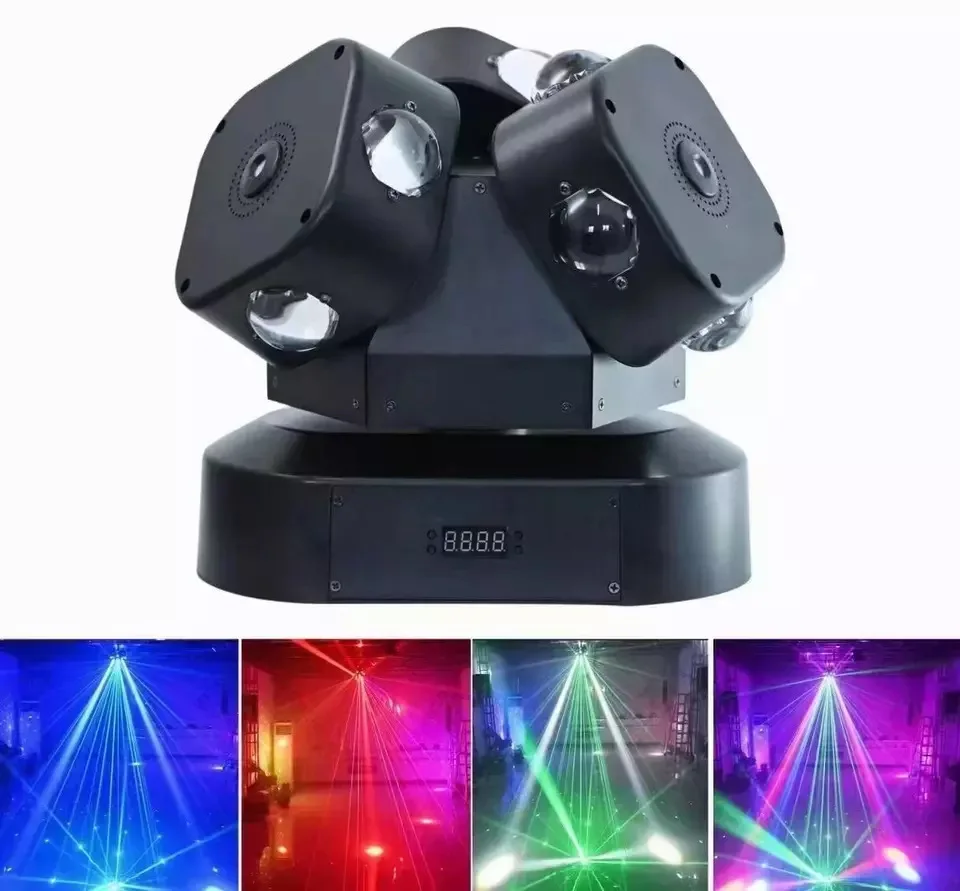 12X10W 3 головы, infinitely с вращающейся подвижной головкой с RGG, Лазерная лампа для дискотеки, сцены, свадьбы, музыки