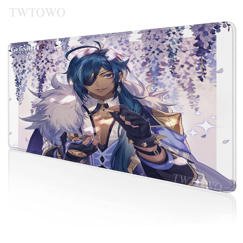 

Genshin Impact Kaeya Mouse Pad Gamer XL Large HD Home Mousepad XXL keyboard pad Soft Anti Slip Office Carpet PC Mouse Mat