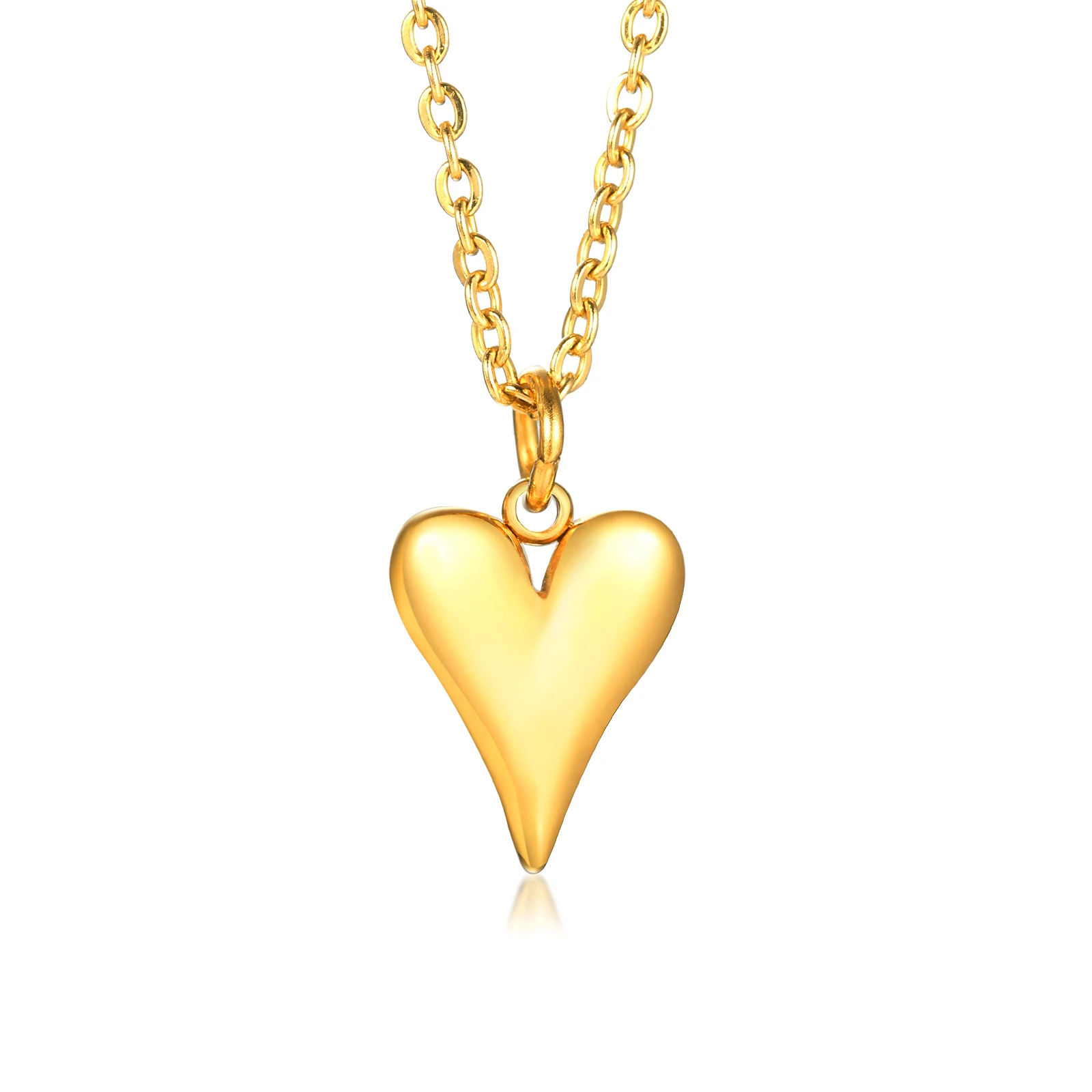 Ожерелье с подвеской в виде сердца для женщин подарок подруге из нержавеющей