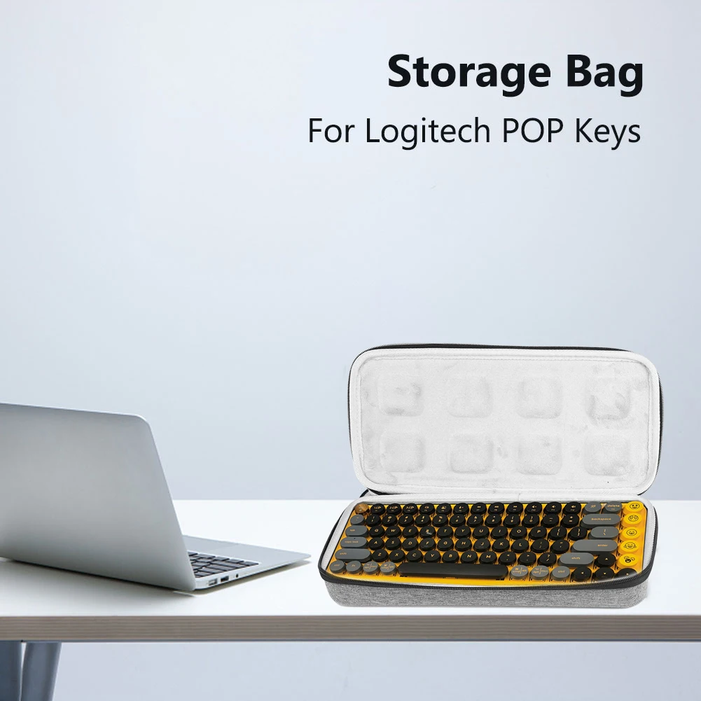 

Жесткая Сумка для хранения клавиатуры EVA, органайзер на двойной молнии, пыленепроницаемый ударопрочный защитный чехол, портативный чехол д...