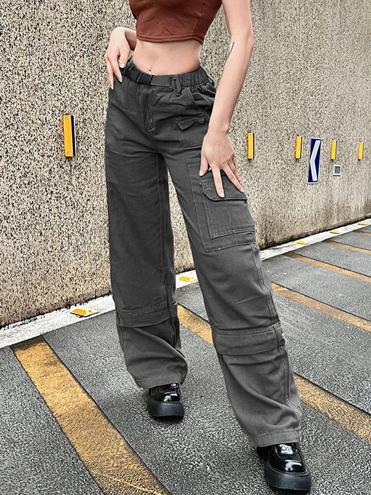 

New Streetwear Cargo Jeans Y2k Baggy Jeans Women Vintage Denim Pants Female Trouse Casual Harajuku Pockets Hippie