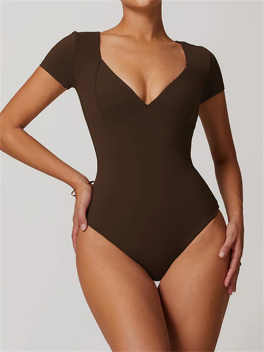 Новый комбинезон Yoge с V-образным вырезом на спине женские комбинезоны для