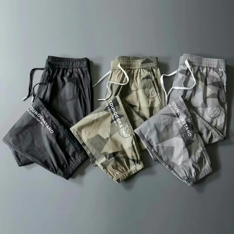 

Men'S Camouflage Pants Nine-Point Loose Leg Pants Summer Youth Sports And Casual Pants Construction Site Cool Tide Factory Outle