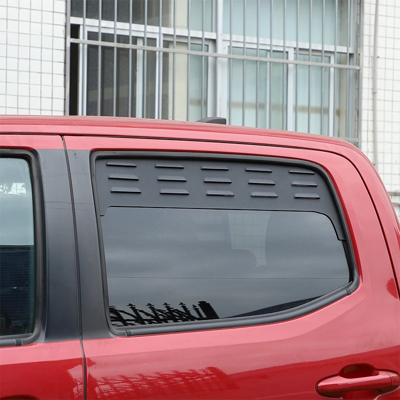

For Toyota Tacoma 2016-2022 Aluminum Black Car Rear Door Air Vents ventilation shutters cover Trim Car Accessories