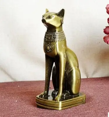 

Authentic metal alloy crafts model electroplating retro love your office gift Egyptian cat decorations room world famous
