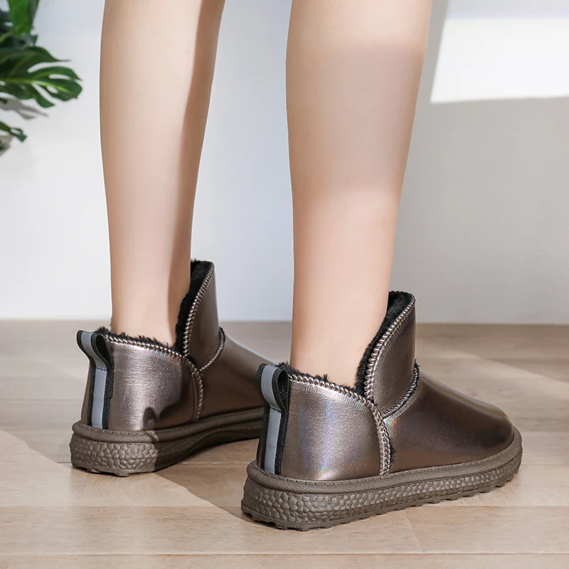 

Теплые зимние сапоги, женская зимняя обувь из хлопка, новинка 2022, меховые короткие сапоги 3589