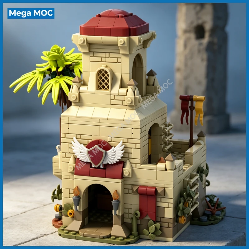 Фото Винтажный конструктор «Средневековая деревенская сцена»: Птичий домик (MOC) для настольного декора №1