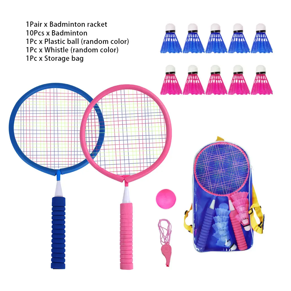 

Gift Lightweight Toy Home With Shuttlecock Ergonomic Handle Badminton Racket Set Outdoor Non Slip Portable For Children Boy Girl