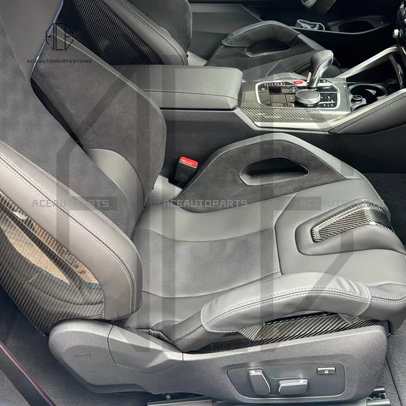 Фото G8X M Carbon Bucket Seat Bolster из натуральной кожи для BMW G87 M2 G80 G81 M3 G82 G83 M4 F90 M5 F92 M8 Интерьер №4
