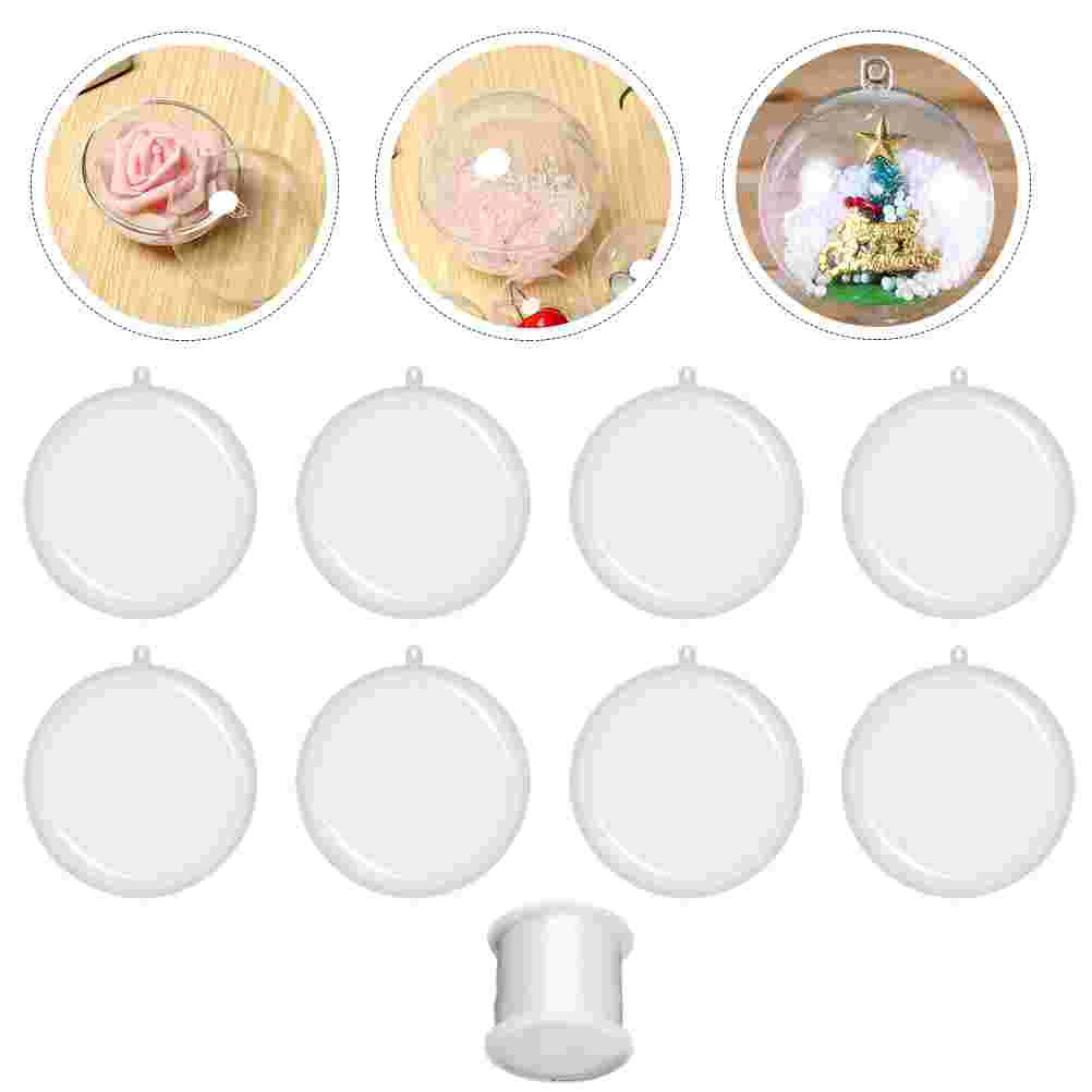 

20pcs Fillable Hanging Ball with Fishing Line Empty Transparent Christmas Ball