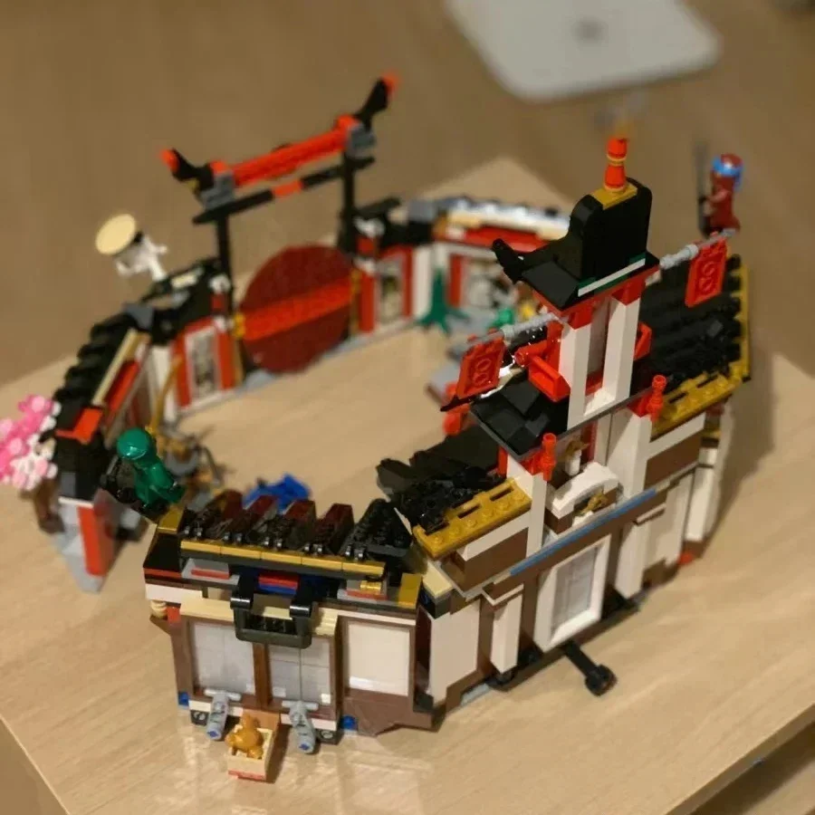 1132 шт. обучающий зал красный дом монастырь Spinjitzu строительные блоки игрушки