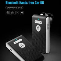sun visor car bluetooth compatible speaker wireless handsfree speakerphone hands free car kit voice prompt ps08