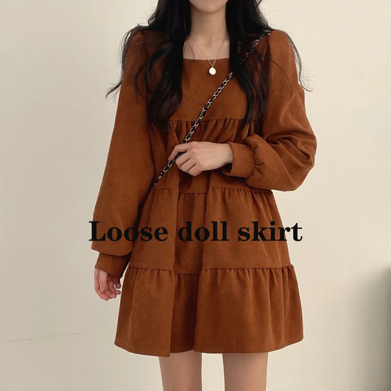 

Medium Length Evening Party Dresses for Women Dress Sets Small Woman's 2022 Loose Doll Chic Elegant Traf New Bubble Sleeve Set