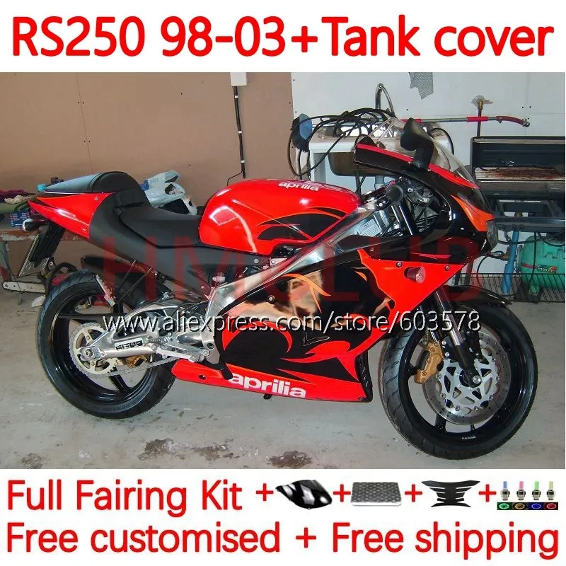 

RS250RR для Aprilia RS 250 RS-250 RS250 RR 1998 1999 2000 2001 2002 RSV250 98 99 00 01 02 03 обтекатель 159No.5 красный глянцевый