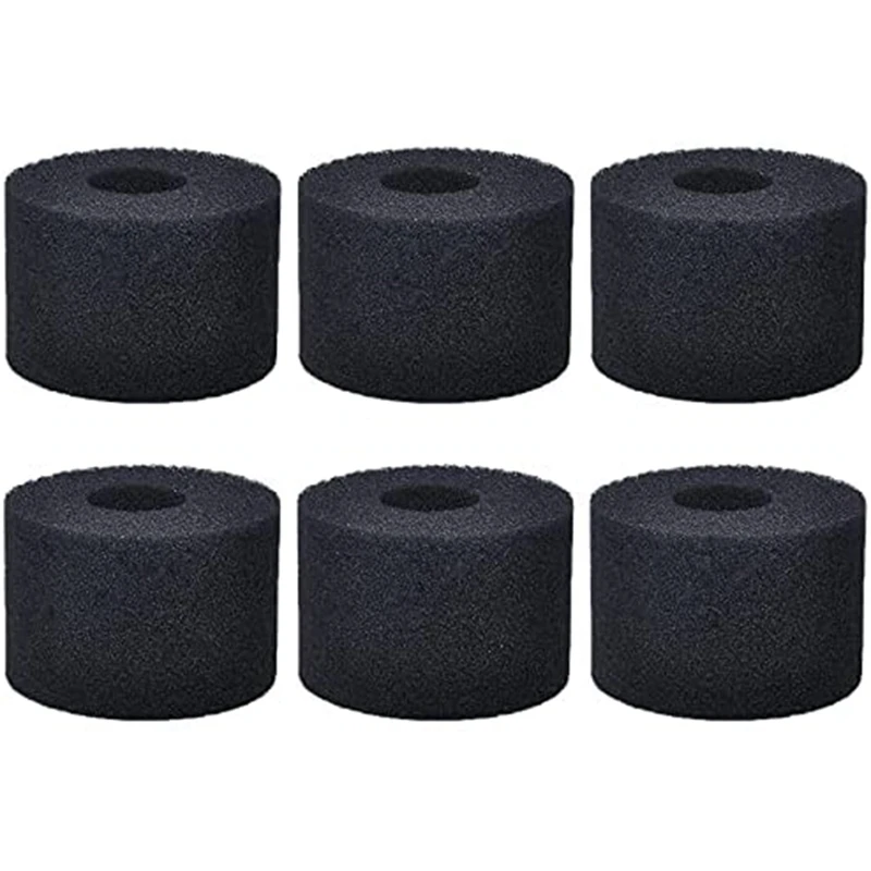 

6 Pack Swimming Pool Filter Sponge Cartridge For Intex Type S1 Foam Filters,Washable&Reusable Type S1 Pool Sponge Filter