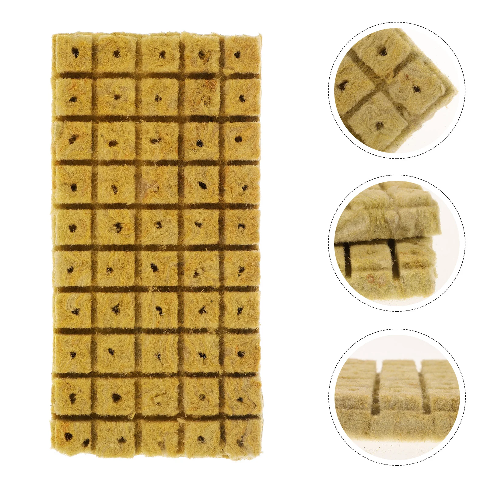 

100 Pcs Hydroponic Plants Cubes Hydroponics Grow Cubes Plugs Wool Cube Propagation Soil Block Growing 6 Inch