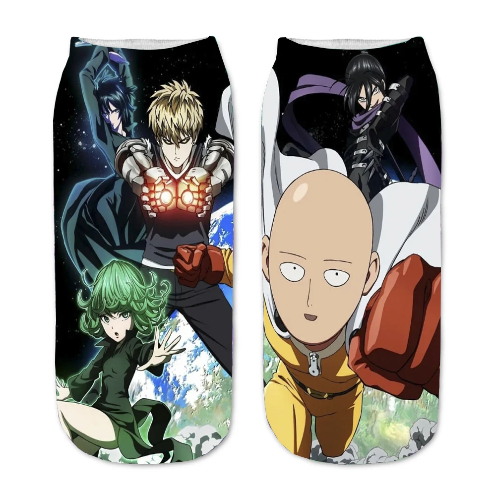 

Socks Anime ONE PUNCH-MAN 3D Printed Cartoon Straight Socks Men Women Short Sock teenager Kawaii Party Ankle cute Sock