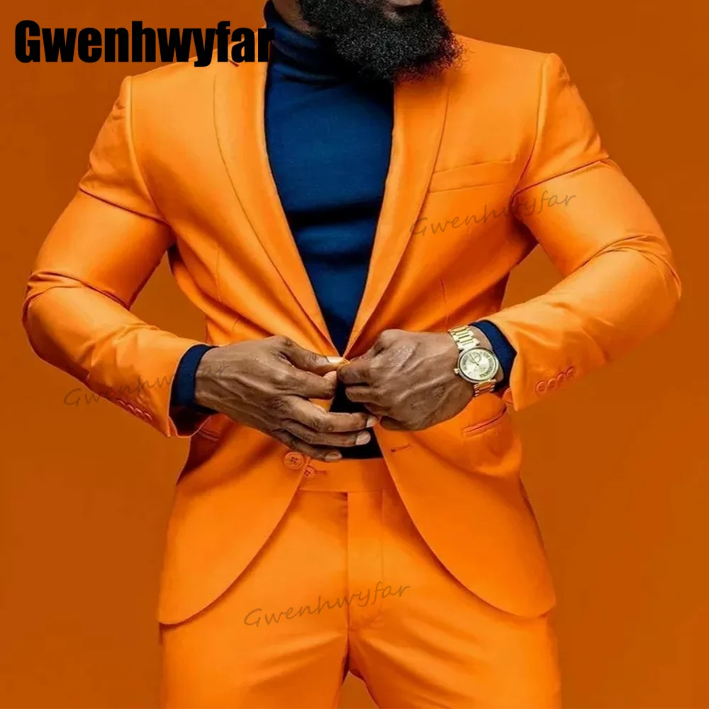 

Gwenhwyfar New Fashion Notch Lapel Men Suit Wedding Slim Groom Tuxedo Terno Masculino Prom Suit Blazer Sets 2 Pcs Costume Homme