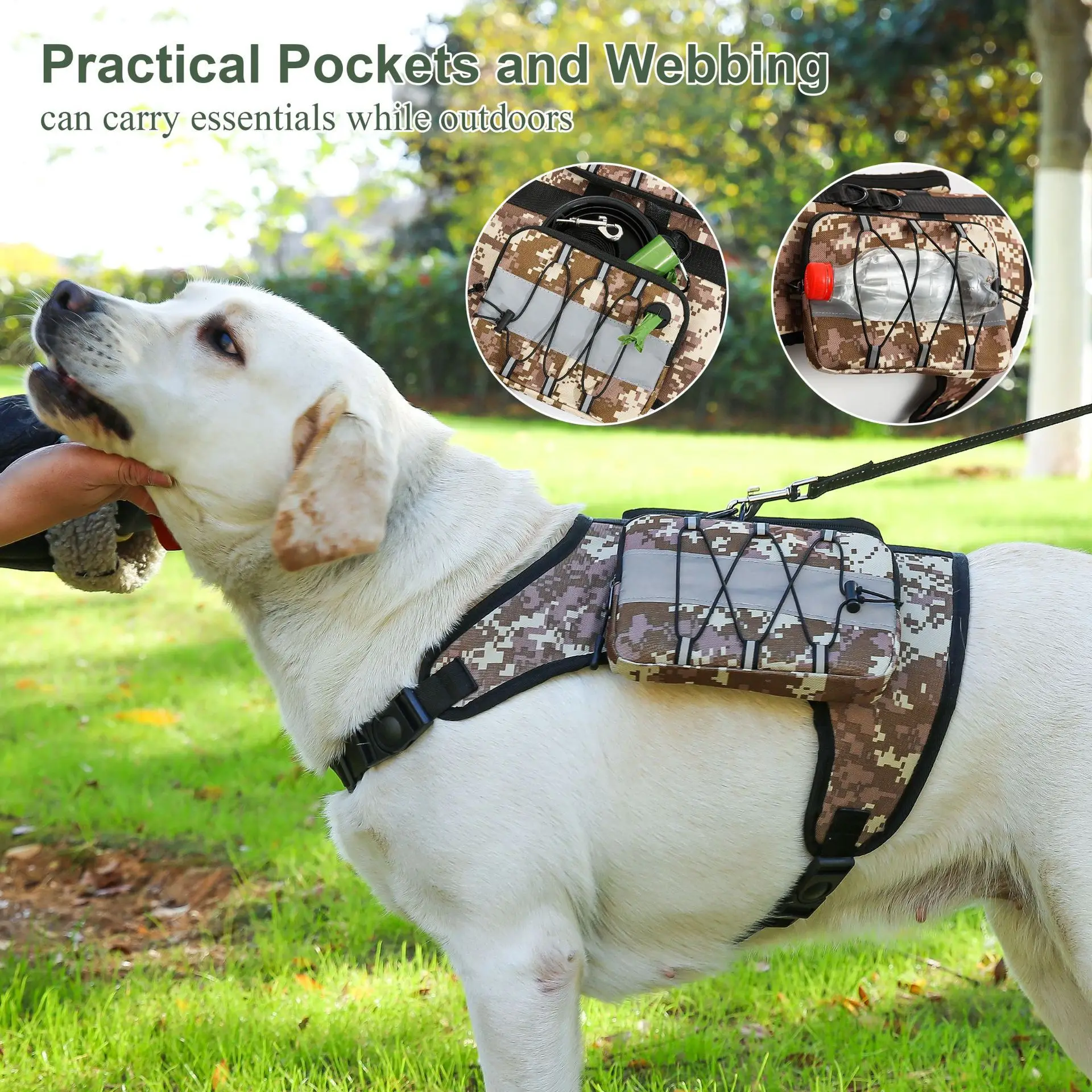 

Tactical Dog Harness Military Pet German Shepherd K9 Malinois Training Vest Leash Set For Small Medium Big Dogs Walking Hunting