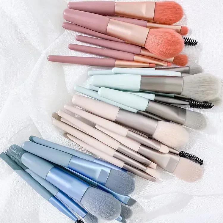 8 шт. портативная Кисть для макияжа тени век основы растушевки макияж мягкая