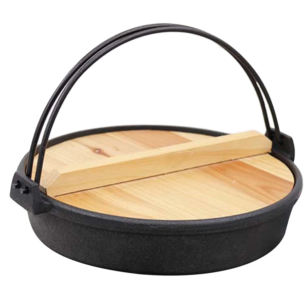 

Pot Japanese Iron Sukiyaki Cast Nabe Cooking Shabu Non Sticky Pan Hot Spanish Temperature Camping Oven Cookware Pots High Boiler