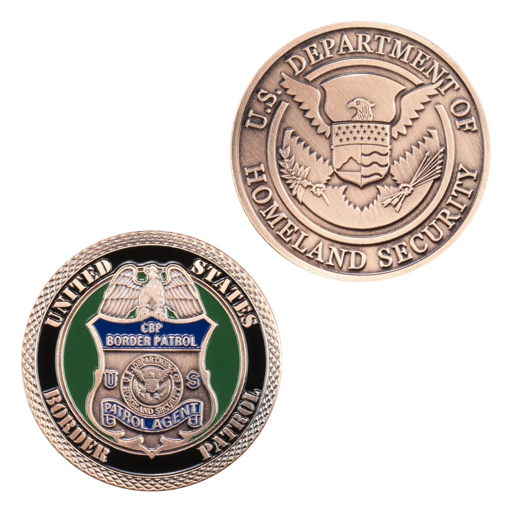 

CBP сувенир, пограничный патруль, Управление внутренней безопасности США, коллекция, искусство, бронзовое покрытие, вызов, монета, памятная монета