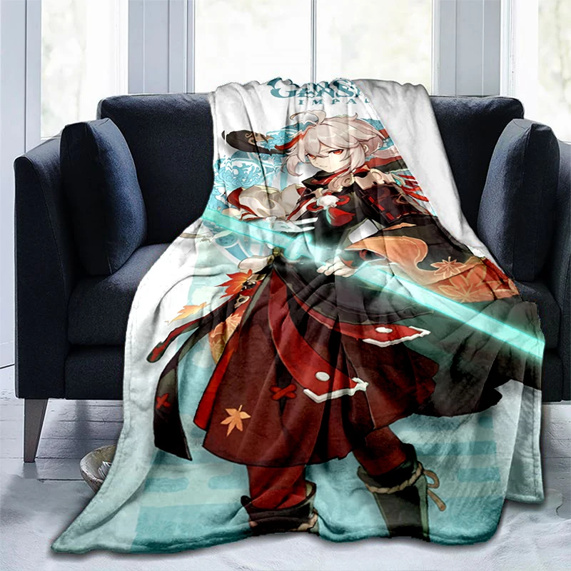 

Genshin Impact custom flannel blanket thermal insulation blanket for office home travel picnic blanket Cartoon novelty blanket