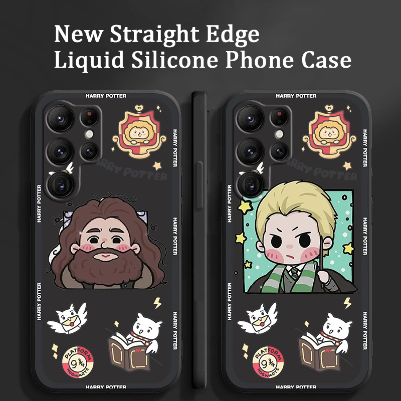 

Harries Wand Potters Anime Phone Case For Samsung Galaxy S22 S21 S20 FE S10 Note 20 10 Plus Lite Ultra 5G Liquid Rope Cover