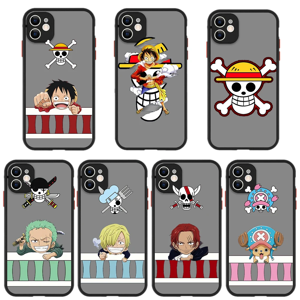 

One Piece D.Luffy Zoro For iPhone 13 Pro Max Bumper Clear Phone Case For iPhone 12 11 Pro Max XR X XS 7 8 Plus Soft Matte Cover