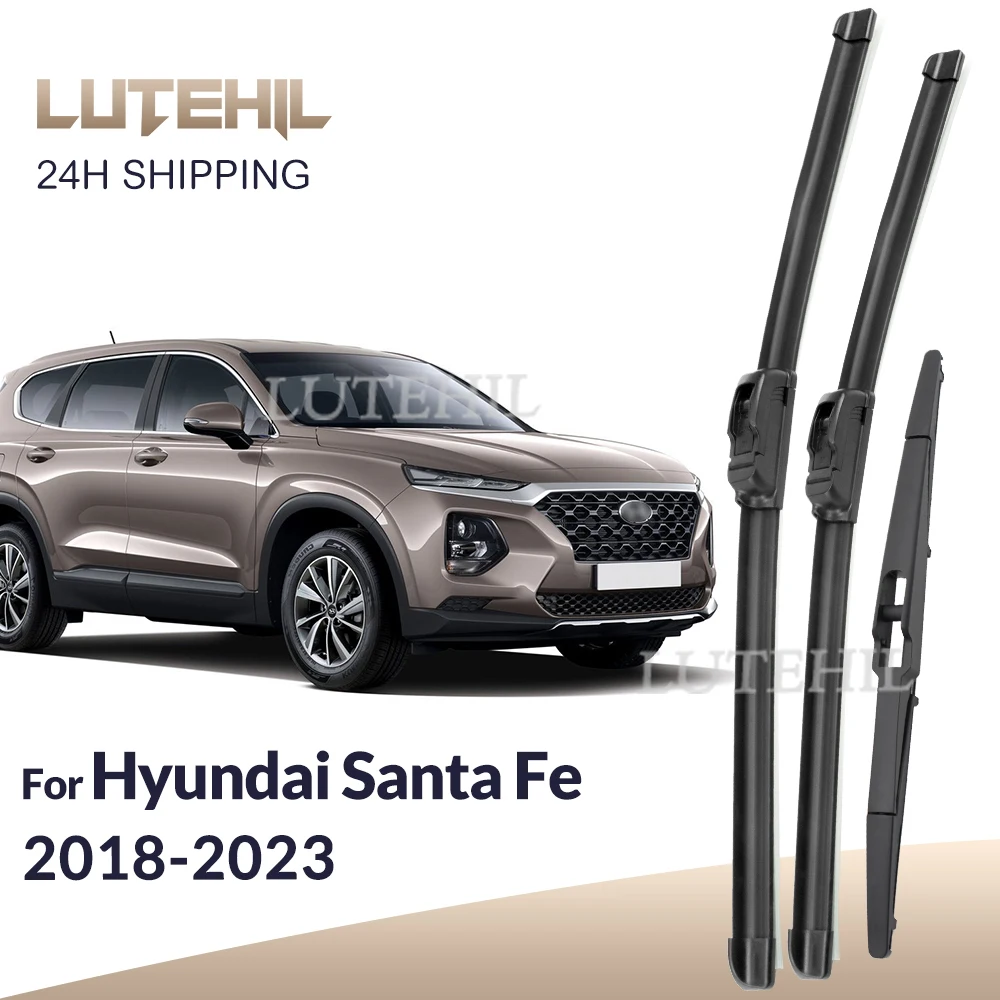 

Для Hyundai Santa Fe TM 2018-2023 2019 2020 2021 стеклоочиститель передние и задние щетки стеклоочистителя лобовое стекло щетки для окон 26 "+ 16" + 12"