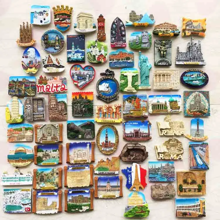 

3D Russia France Canada Turkey Czech Greece England Italy Fridge Magnet Souvenir Gift Collection Decoration Magnetic Sticker
